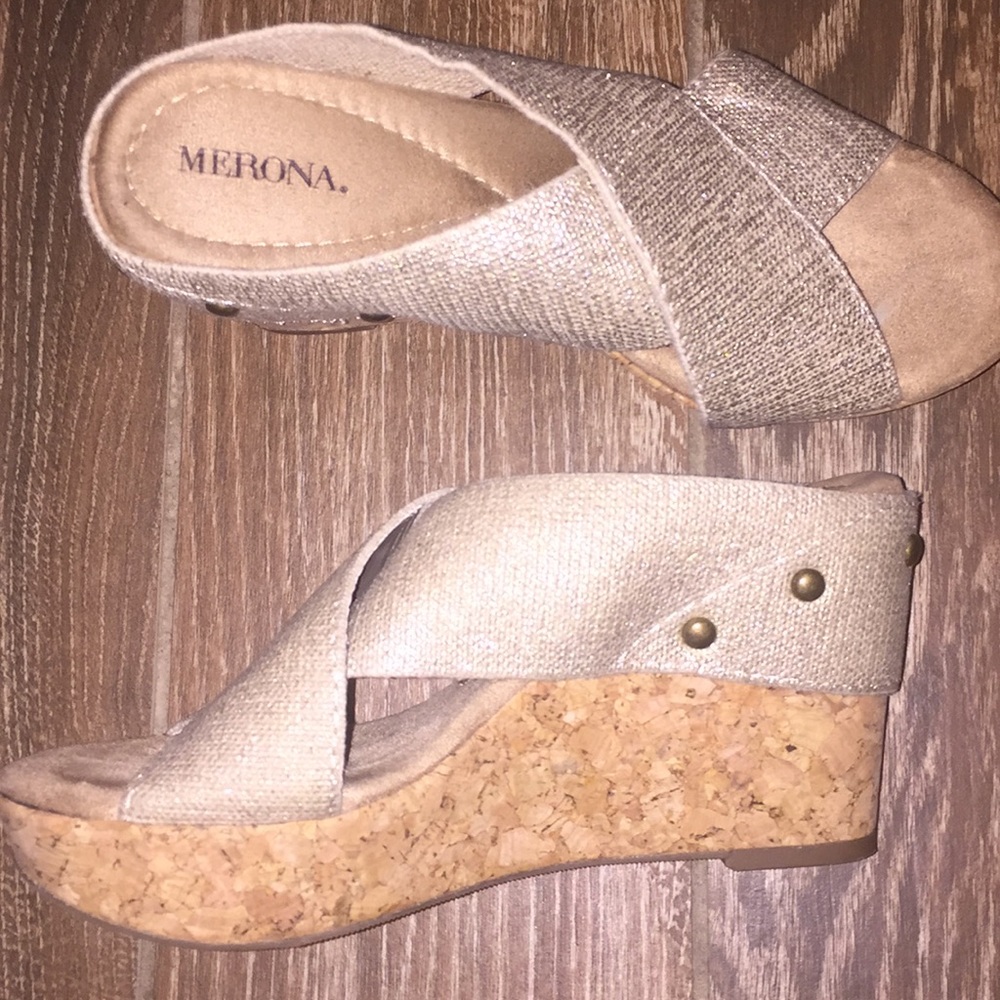 Merona slip on wedges